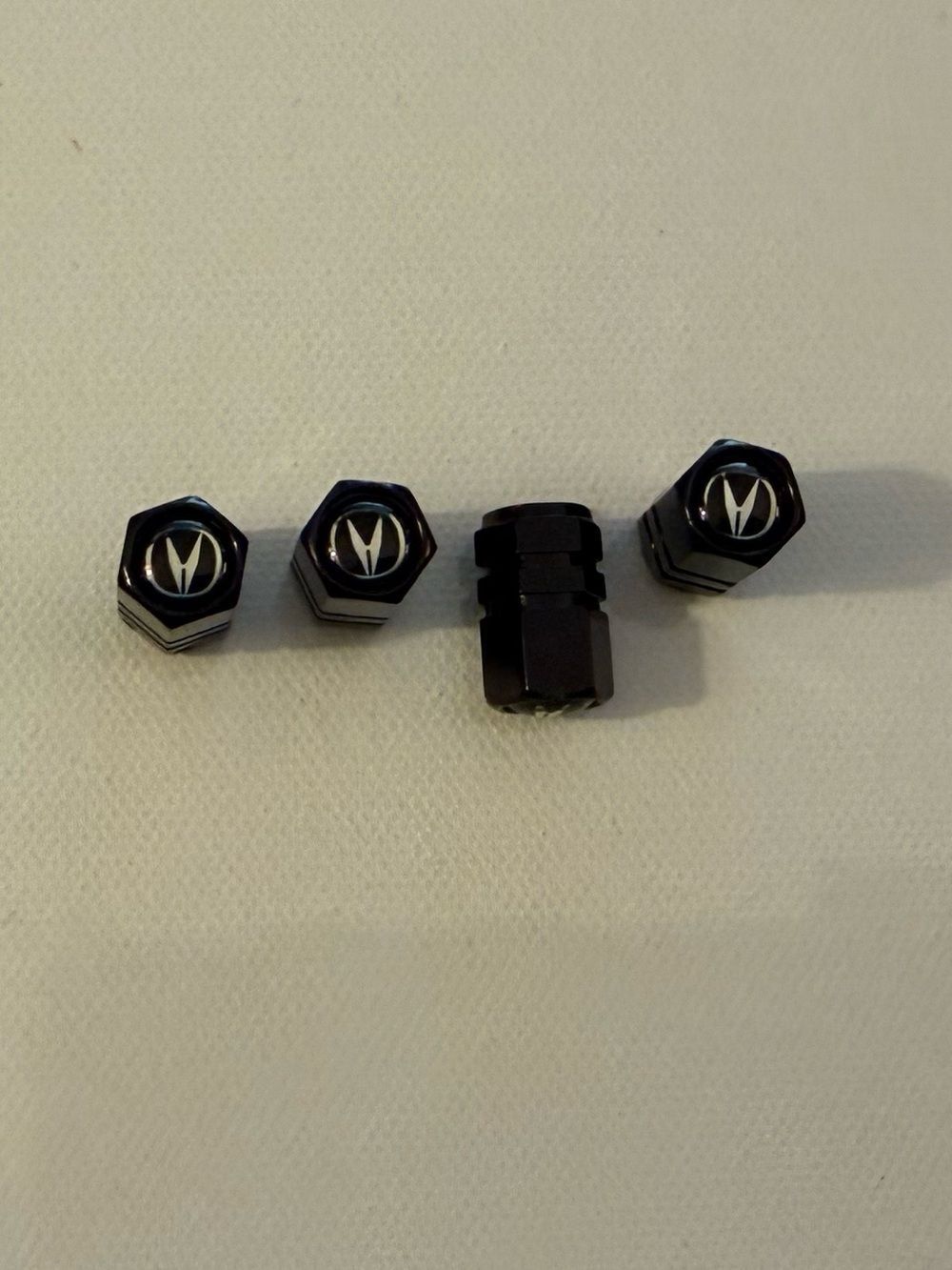 Acura Valve Stem Caps in Black Set of 4 NWT